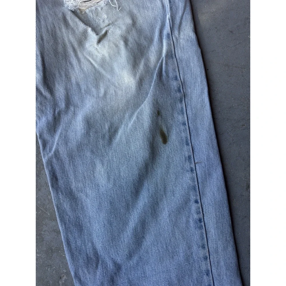 Levi's 550‎ Relaxed Fit Jeans Men's 39X30 Blue Denim Pockets Zip Fly - Flaws